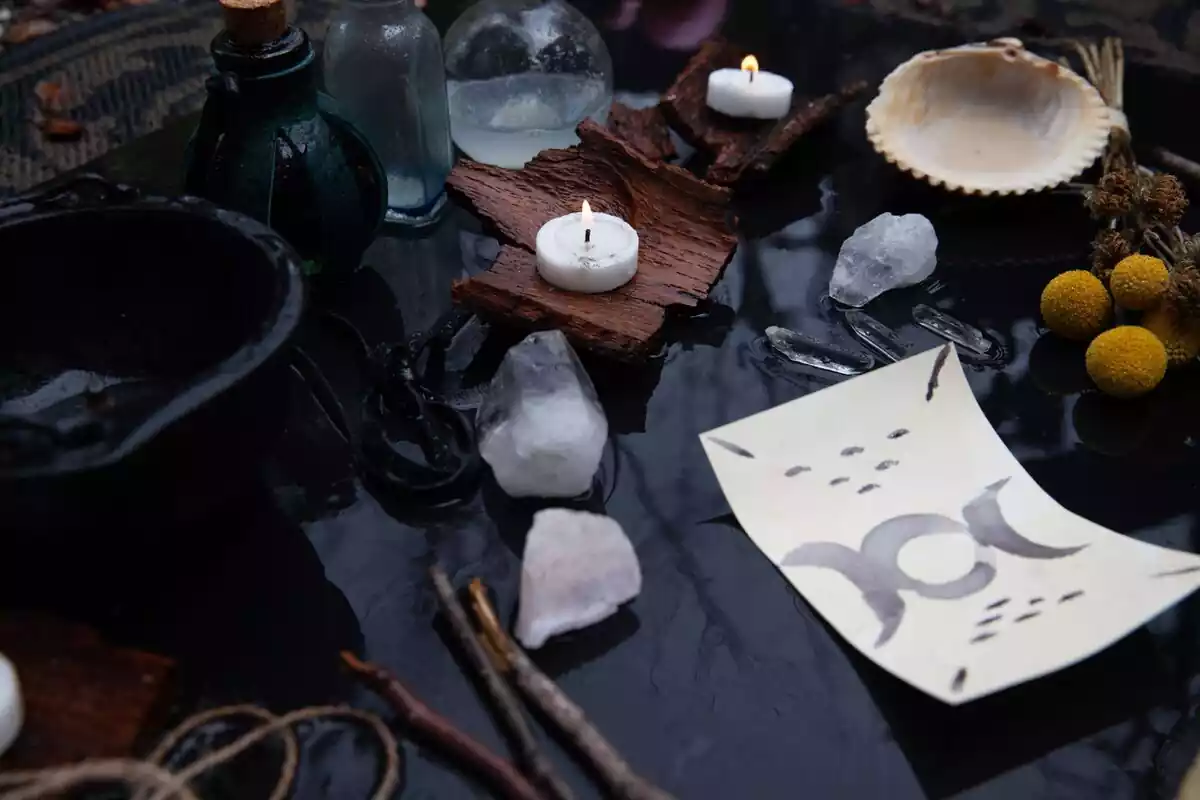 Different objects used for witchcraft